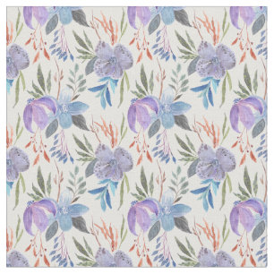 Tissu Lovely Soft Lavender et Blue Floral Fabric
