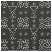 Tissu Lucifer Sigil Pentagrams Occulte Goth Fabric (Échantillon)