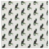 Tissu Lucky Le Conversation Noir Saint Patrick's Day (Échantillon)