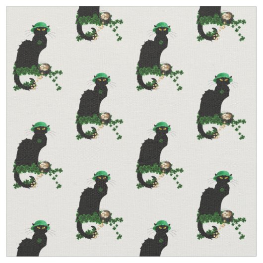 Tissu Lucky Le Conversation Noir Saint Patrick's Day (Fermer)