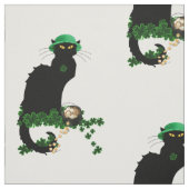 Tissu Lucky Le Conversation Noir Saint Patrick's Day (Échantillon)