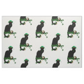 Tissu Lucky Le Conversation Noir Saint Patrick's Day (Fat Quarter)
