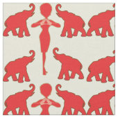 Tissu Lucky Red Elephant (Fermer)