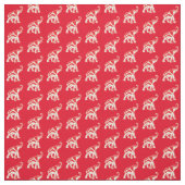 Tissu Lucky Red Elephant (Échantillon)