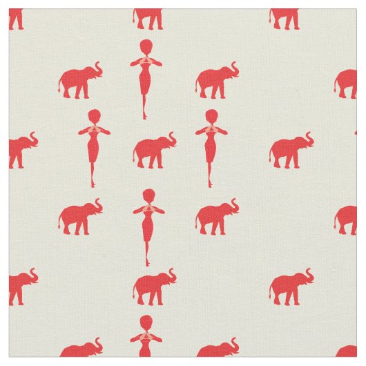 Tissu Lucky Red Elephant (Fermer)