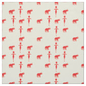 Tissu Lucky Red Elephant (Échantillon)