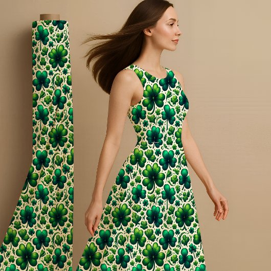 Tissu Lucky Shamrock St. Patrick’s Day Pattern Fabric