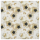 Tissu Lumière transparente avec étoiles or (Échantillon)