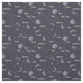 Tissu Lune et constellations (Échantillon)