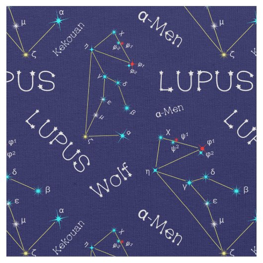 Tissu Lupus de constellation de l'hémisphère sud (Fermer)