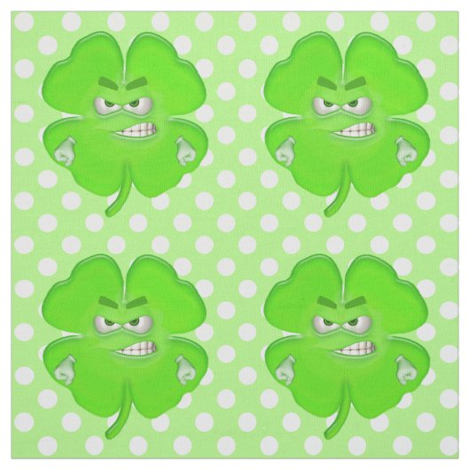 Tissu Lutter contre le Shamrock aux points blancs (Échantillon)