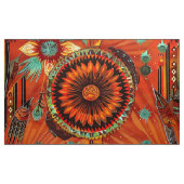 Tissu Luxueux Turquoise "Echos complexes" Textile Polyes (Yard)