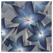 Tissu Lys bleus, lys (Fermer)