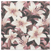 Tissu Lys sur noir (Détail)