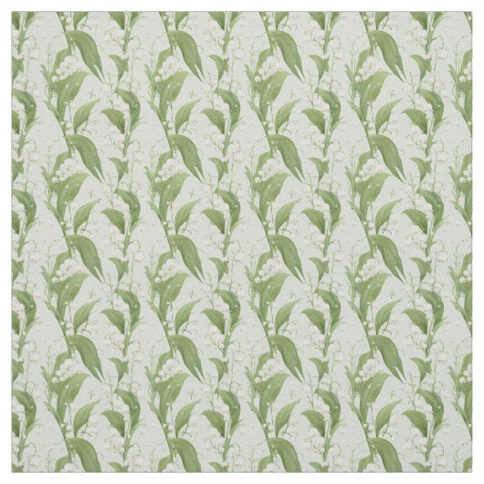 Tissu Lys vert doux de la Vallée Botanique (Échantillon)