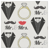 Tissu M. et Mme Lips Mustache Ring Tuxedo Mariage (Fermer)