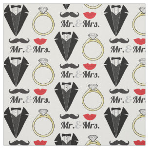 Tissu M. et Mme Lips Mustache Ring Tuxedo Mariage