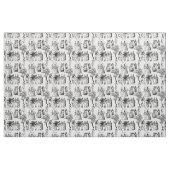 Tissu macabre halloween régence squelette toile (Fat Quarter)