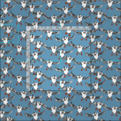 Tissu Macareux atlantiques bleus (Carreau)