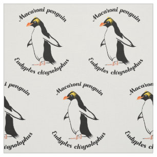 Tissu Macaroni Penguin
