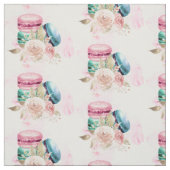 Tissu Macarons aquarelle sur Arrière - plan blanc (Échantillon)