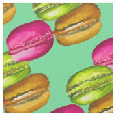 Tissu Macarons colorés aquarelle art funky (Fermer)