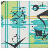 Tissu Madras du milieu du siècle (Fermer)