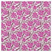Tissu Magenta Mid Century Modern Floral Pattern (Échantillon)