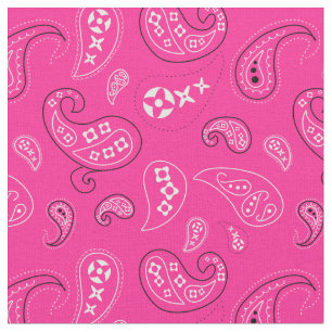 Tissu Magenta Paisley Rose Western Bandana Imprimer
