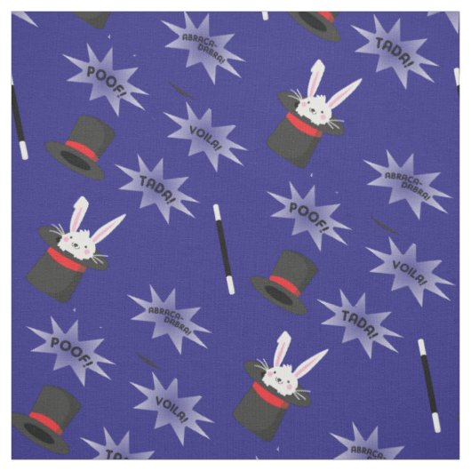 Tissu Magic Cute Magicien Rabbit en Casquette (Échantillon)
