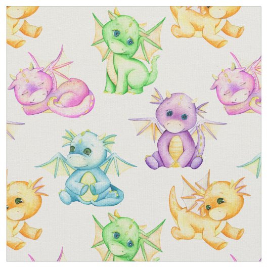 Tissu Magical Dragon Dreams Baby shower Fabric (Fermer)