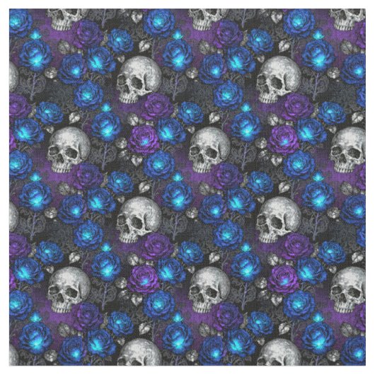 Tissu Magie de la rose bleue (Fermer)