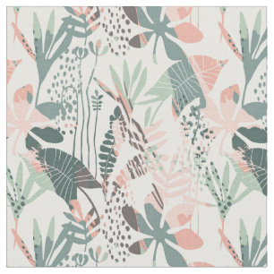 Tissu Magnifique jungle florale tropicale Pastel unique