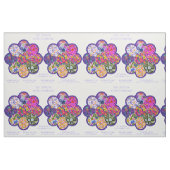 Tissu Magnifique kit de découpe et de couture de fleurs  (Yard)