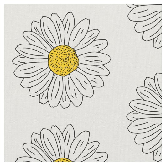 Tissu Main Fleur marguerite (Fermer)