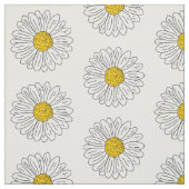 Tissu Main Fleur marguerite (Échantillon)