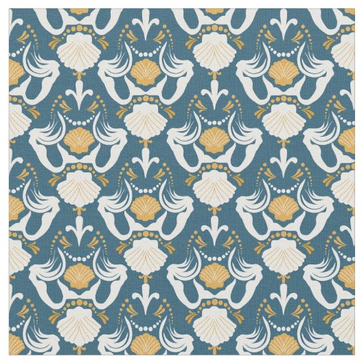 Tissu Maïs et coquillages Damas (Fermer)