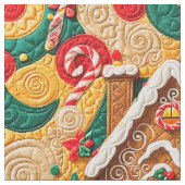 Tissu Maison en pain d'épices de Noël (Fermer)
