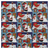 Tissu Maison père Noël (Échantillon)