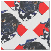 Tissu Mâle Pug noir (fermé)