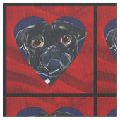 Tissu Mâle Pug noir (fermé)