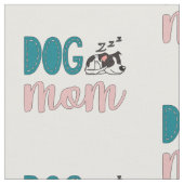 Tissu Maman de chien avec mignon chien repéré de sommeil (Fermer)