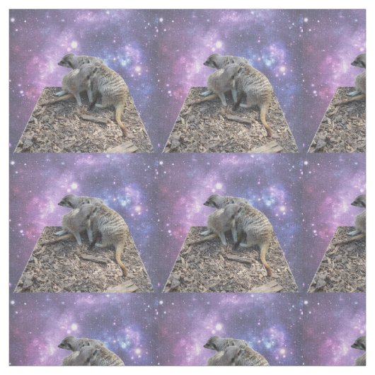 Tissu Maman et bébé suricate, (Échantillon)