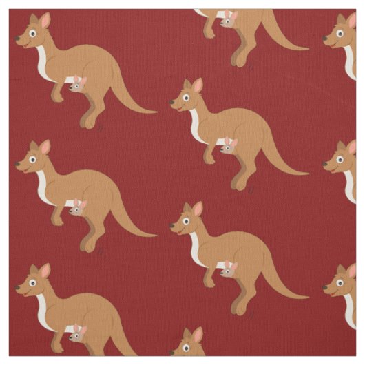Tissu Maman Kangaroo et Joey (Échantillon)