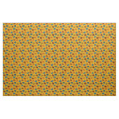 Tissu Mammoths laineux orange, bleu, or, motifs (Yard)
