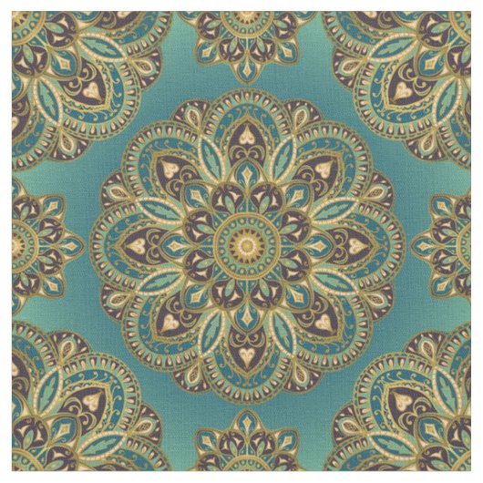 Tissu Mandala Abstrait d'inspiration indienne - ve (Fermer)