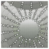 Tissu Mandala avec étoiles - gris argenté dégradé satin (Fermer)