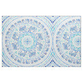 Tissu Mandala bleu de Boho d'éléphant d'ELEPHANTING (Fat Quarter)