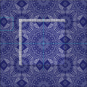 Tissu Mandala bleu indigo (Carreau)