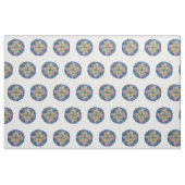 Tissu Mandala Blue Combed Cotton (56 pouces de lar (Fat Quarter)